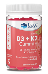 Vitamin D3+K2 Gummies Strawberry 60 Gummies