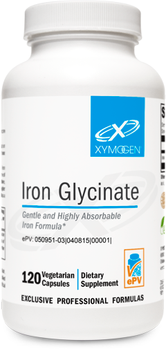 XYMOGEN®, Iron Glycinate 120 Capsules