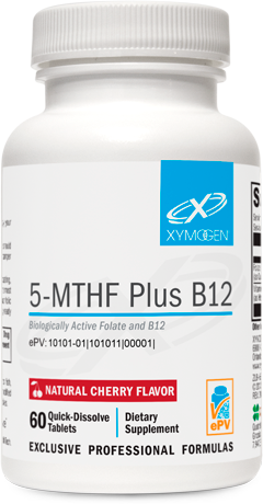XYMOGEN®, 5-MTHF Plus B12 Cherry 60 Tablets