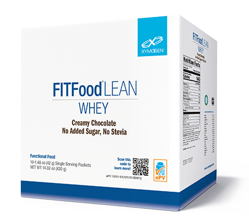 XYMOGEN®, FIT Food® Lean Whey Creamy Chocolate No Added Sugar, No Stevia 10 Servings