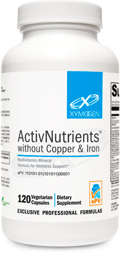 XYMOGEN®, ActivNutrients® without Copper & Iron 120 Capsules