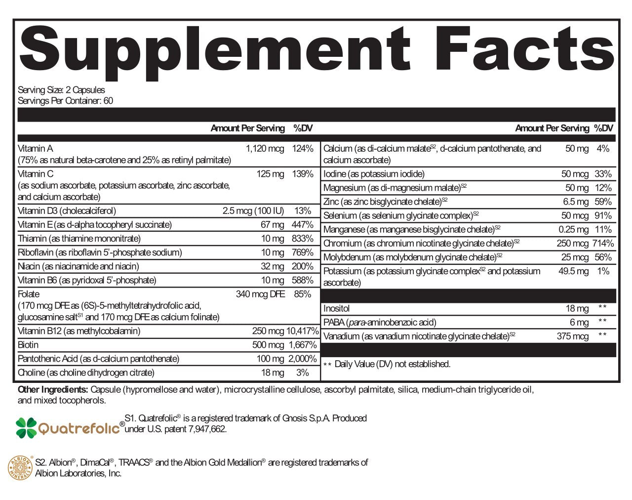 XYMOGEN®, ActivNutrients® without Copper & Iron 120 Capsules