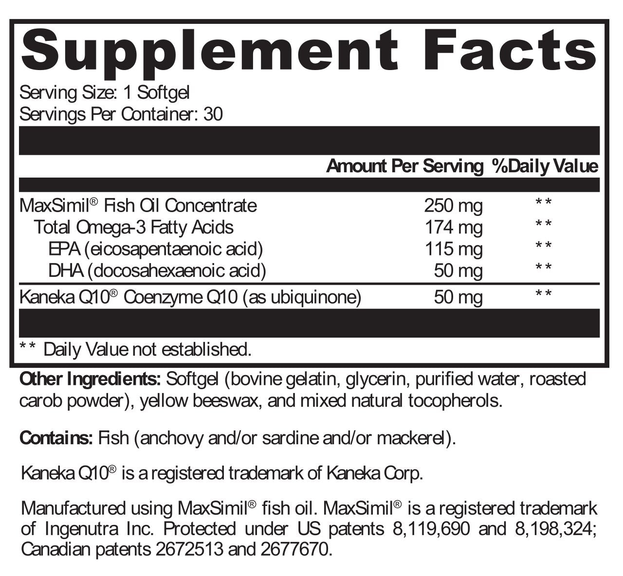 XYMOGEN®, CoQmax™ Omega 50 mg 30 Softgels
