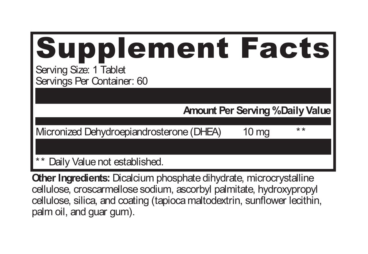XYMOGEN®, DHEA Micronized 10mg 60 Tablets