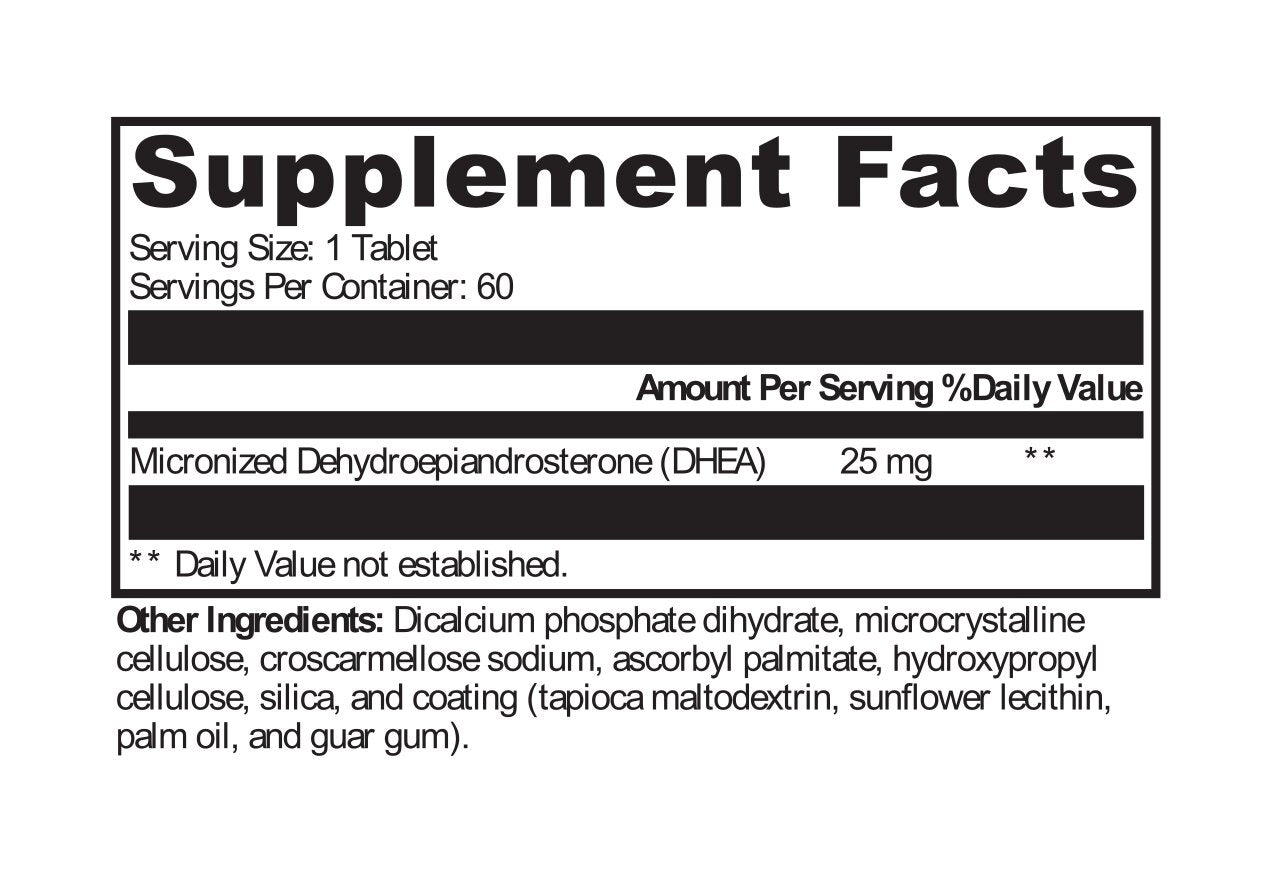 XYMOGEN®, DHEA Micronized 25mg 60 Tablets
