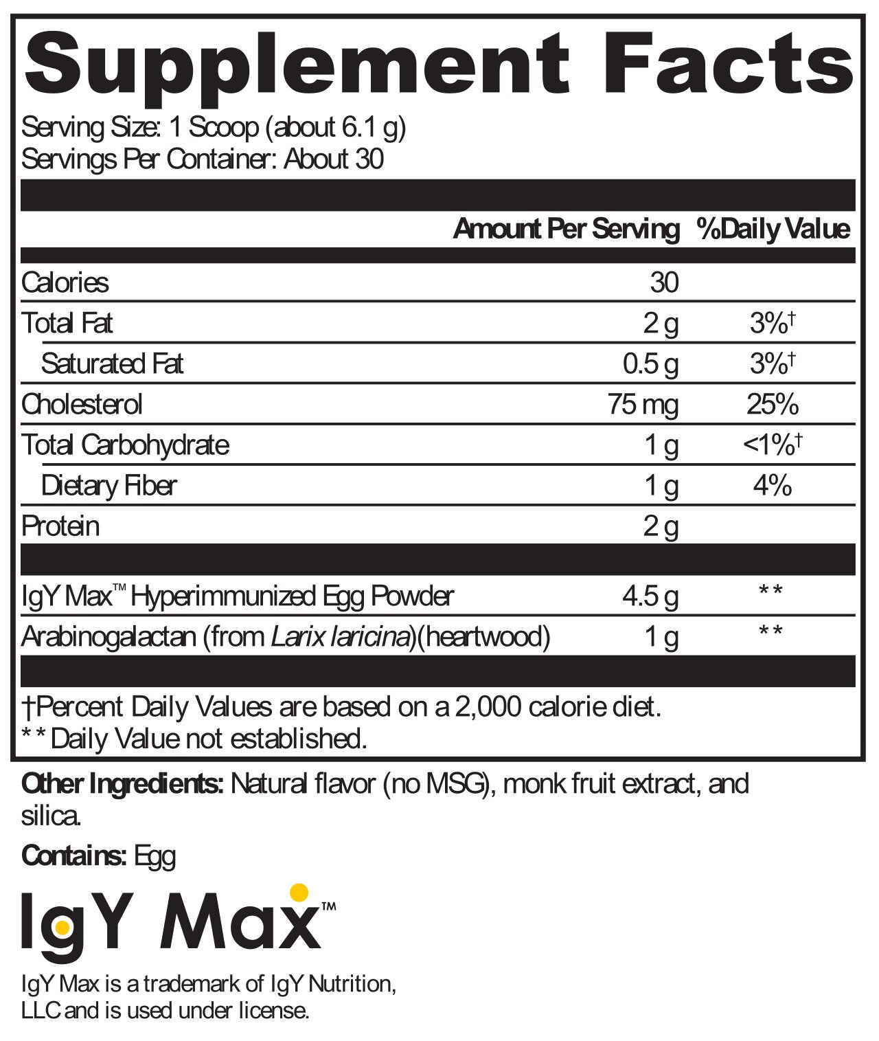 XYMOGEN®, IG 26 Plus DF Vanilla 30 Servings