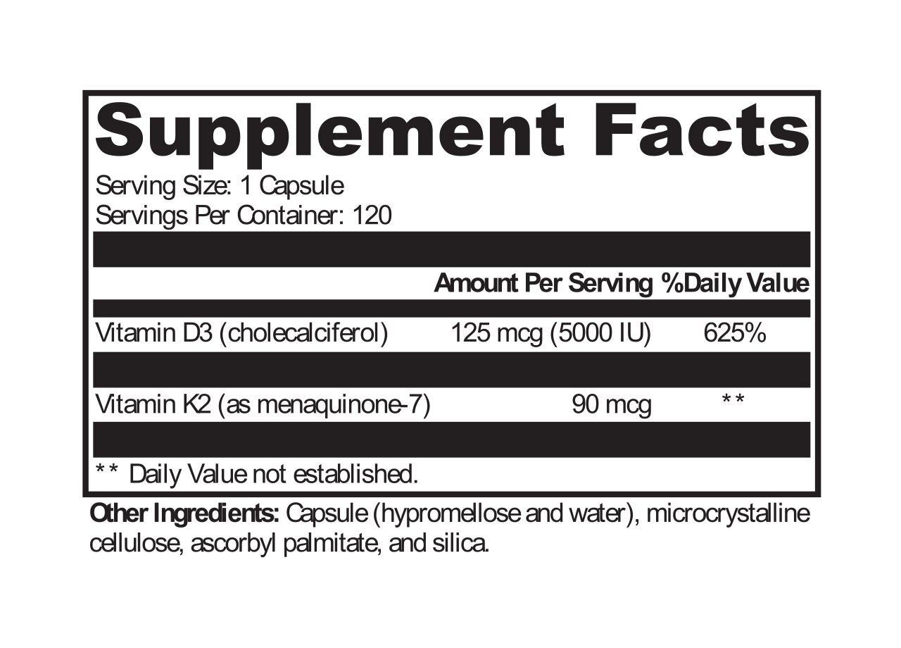 XYMOGEN®, K2-D3 5000 120 Capsules