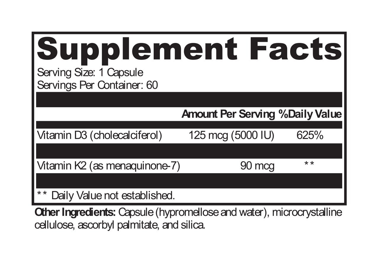 XYMOGEN®, K2-D3 5000 60 Capsules