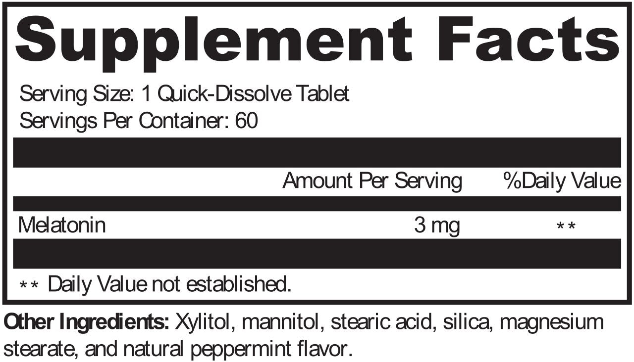 XYMOGEN®, Melatonin Peppermint 60 Tablets