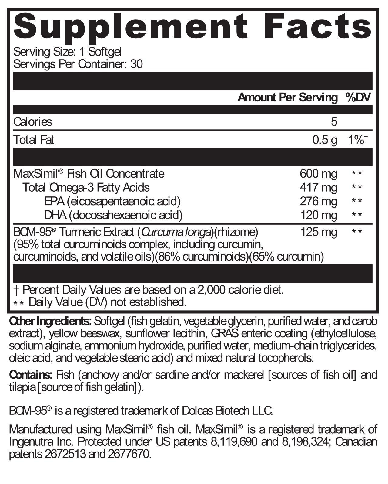 XYMOGEN®, Omega MonoPure® Curcumin EC 30 Softgels