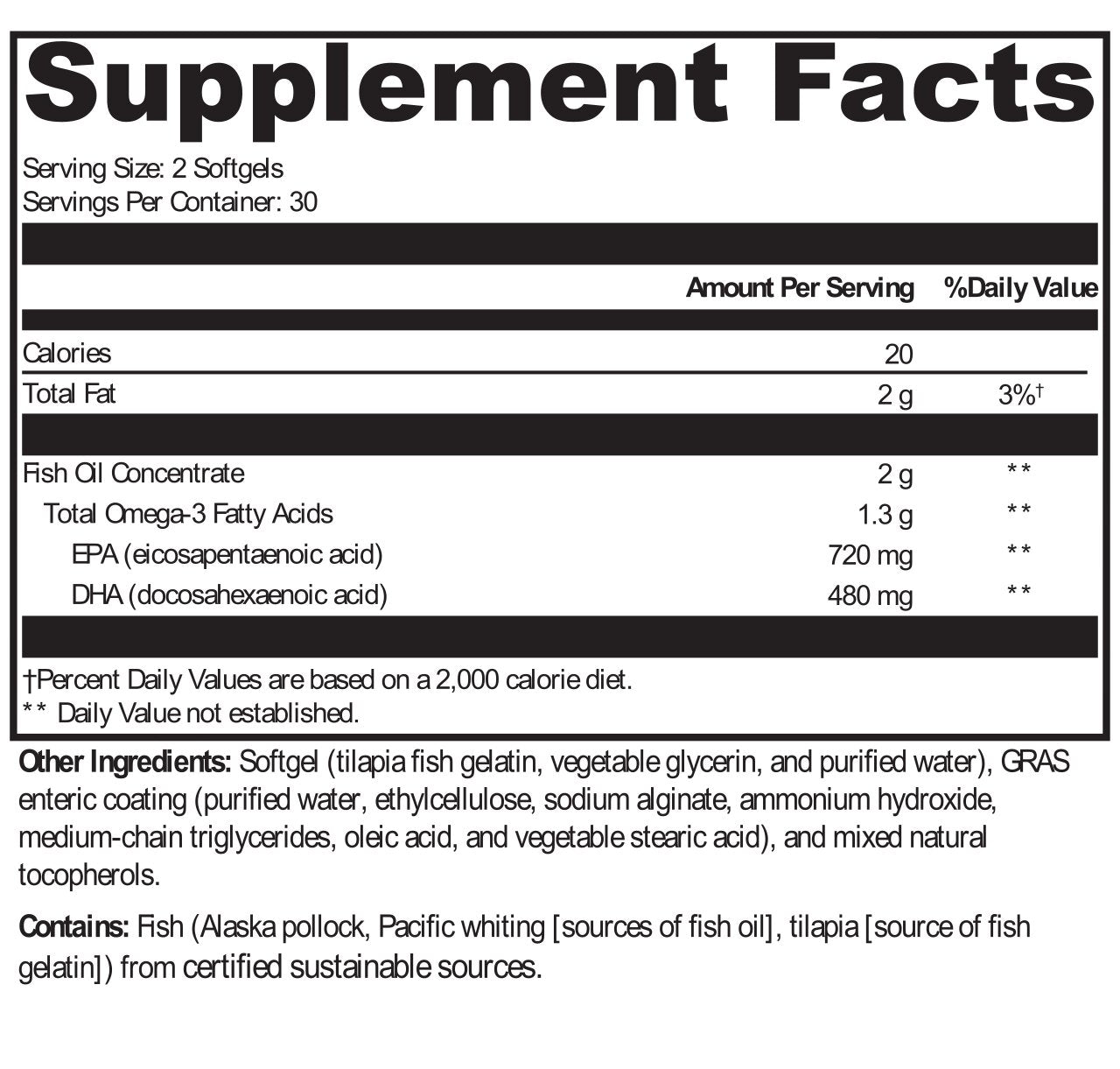 XYMOGEN®, OmegaPure 600 EC™ 60 Softgels