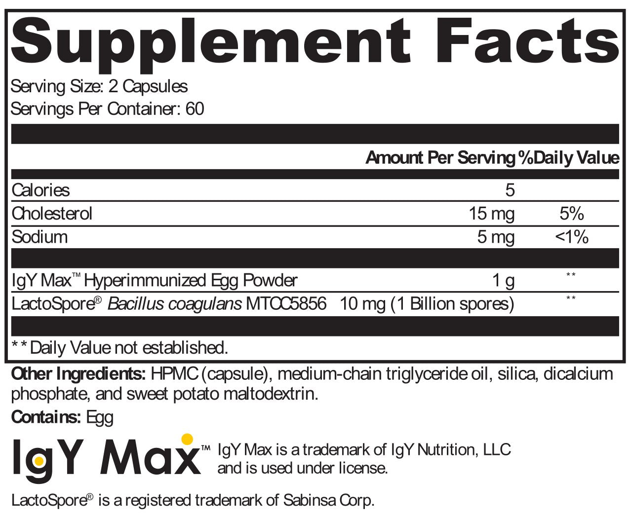 XYMOGEN®, ProbioMax® IG 26 DF 120 Capsules