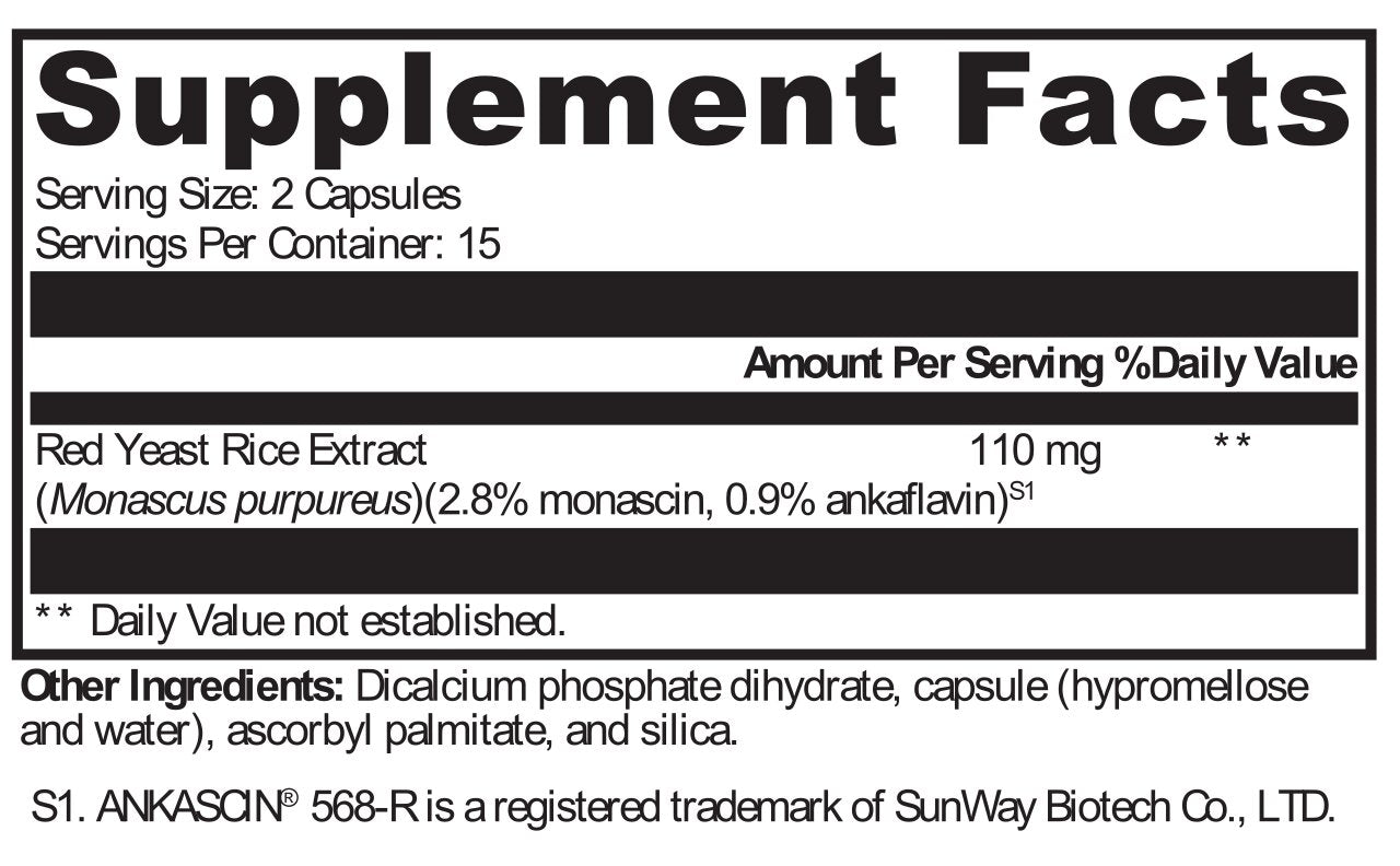 XYMOGEN®, Red Yeast Rice 30 Capsules