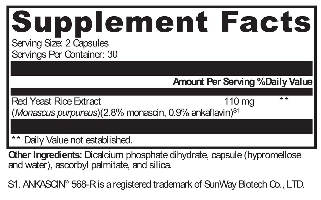 XYMOGEN®, Red Yeast Rice 60 Capsules