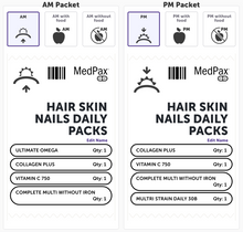 Load image into Gallery viewer, HAIR SKIN NAILS DAILY PACKS
