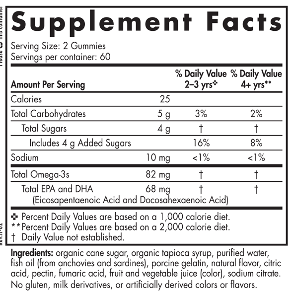 Nordic Omega-3 Gummies 120 Gummies