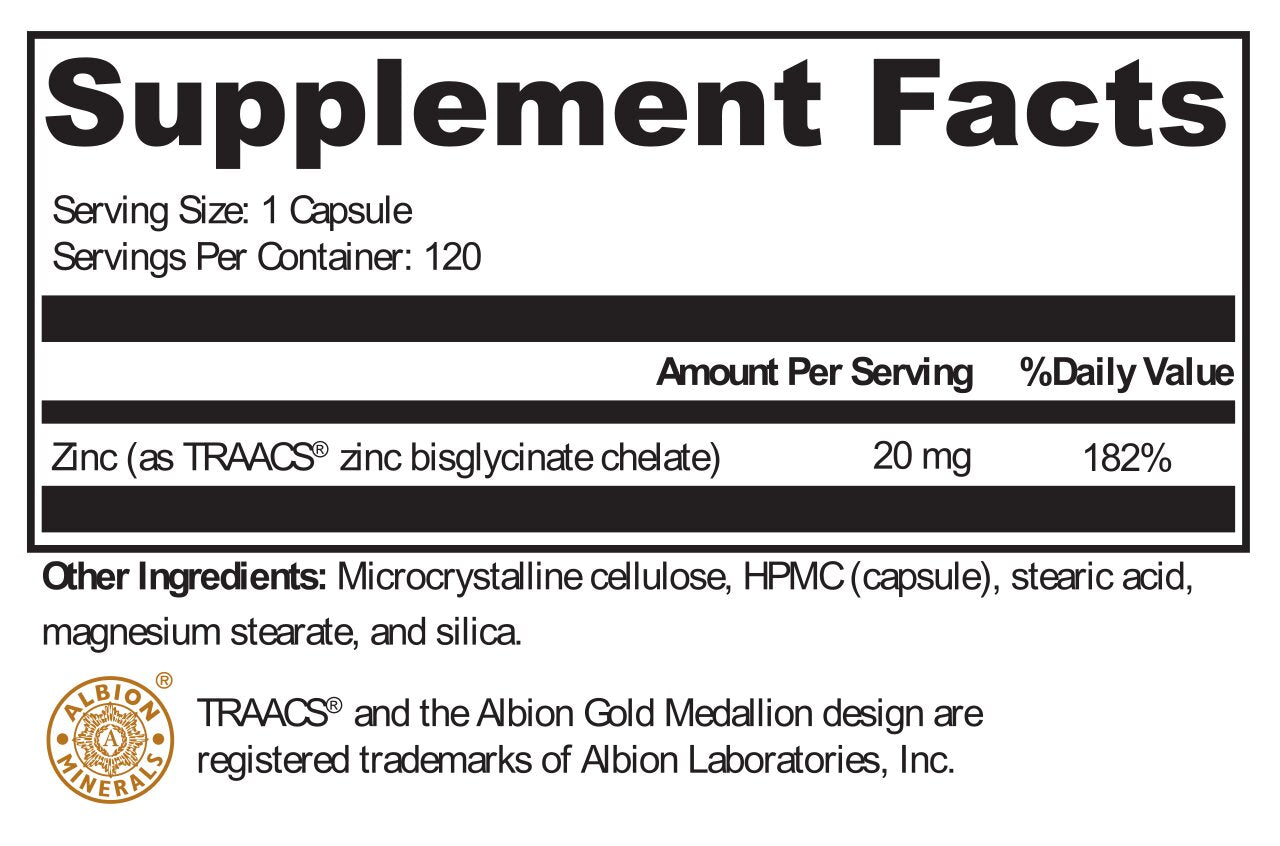 XYMOGEN®, Zinc Glycinate 120 Capsules